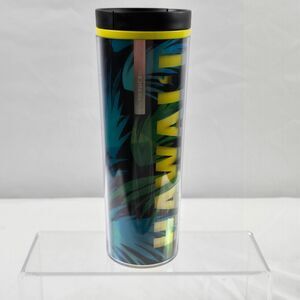 Starbucks 2013 Hawaii Tumbler Travel Hot Cold Tropical 16oz Green and Yellow